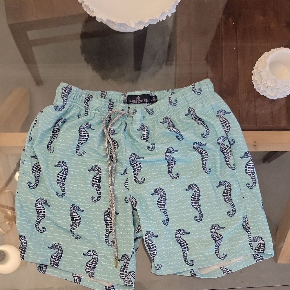 Seahorse Print Swim Shorts